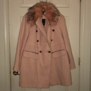 NWT Light pink wool trench